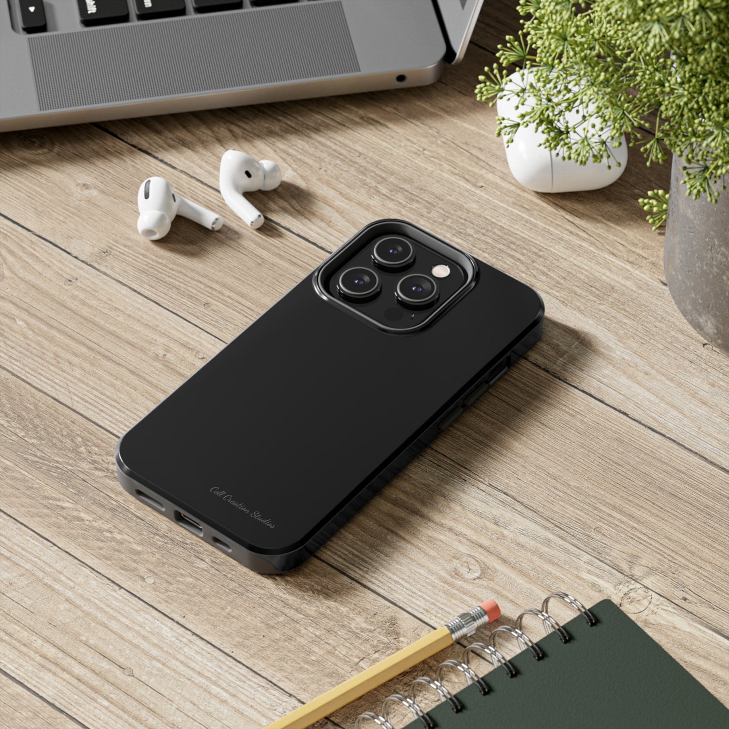 "Stealth Black Defender" -Tough iPhone Cases