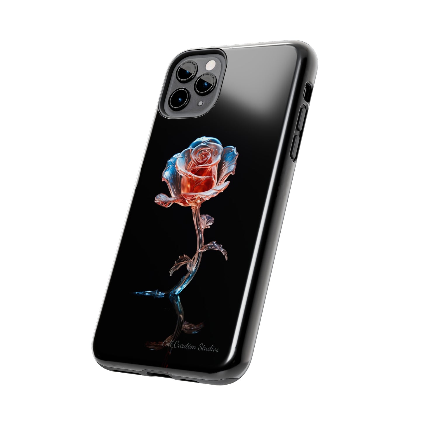 The "Glass Rose Elegance" Phone Case -Tough Phone Cases