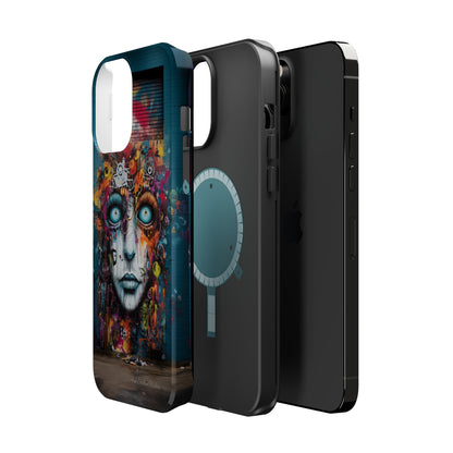 Elevate Your Style with our "Graffiti Face Concrete Wall" Phone Case -MagSafe Tough Cases