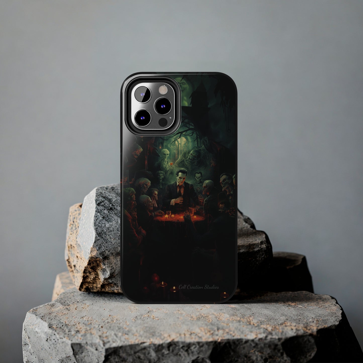 Introducing the "Ghoulish Gala" Cell Phone Case – Dracula's Halloween Soiree -Tough Phone Cases