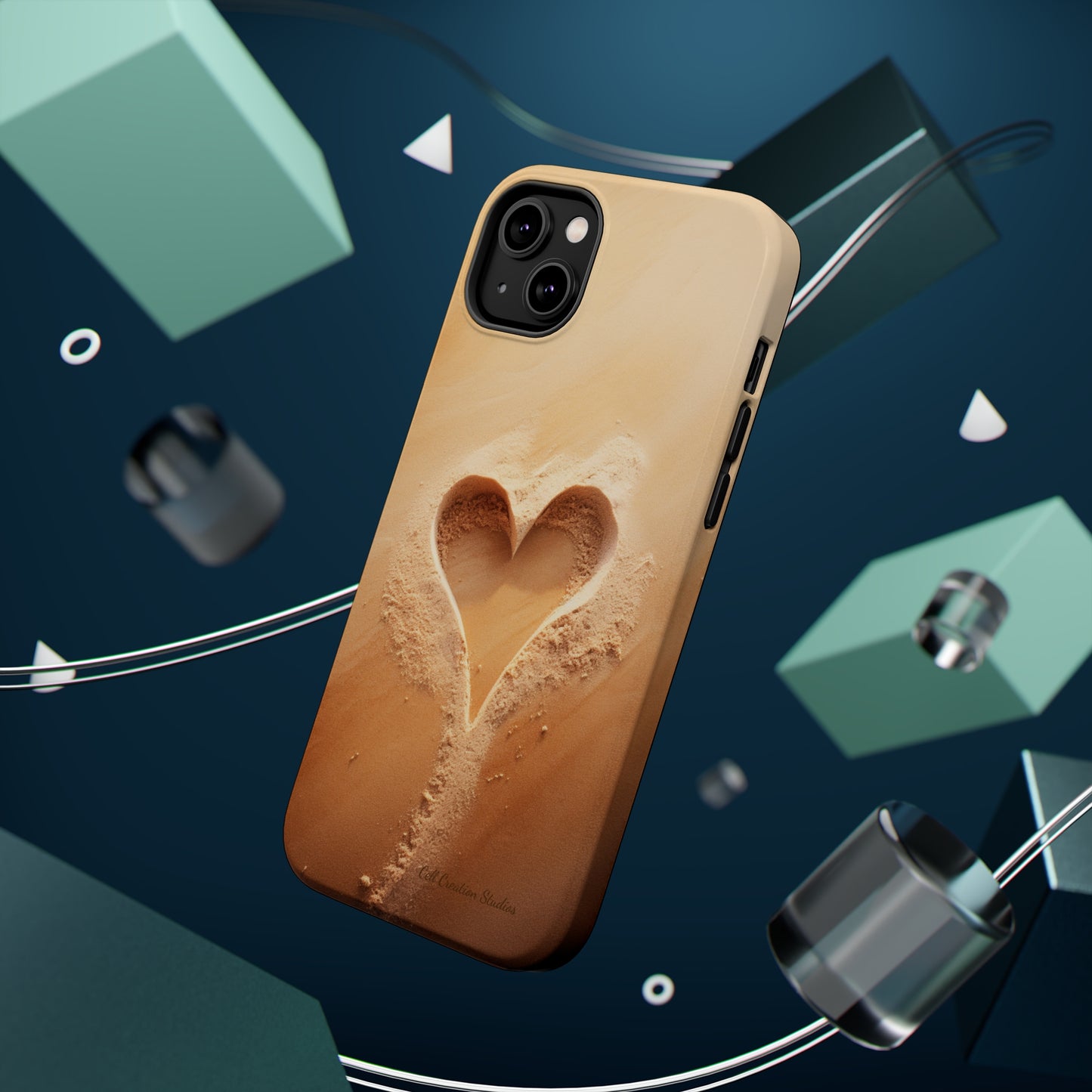 "Eternal Love: Sand Heart" Cell Phone Case -MagSafe Tough Cases