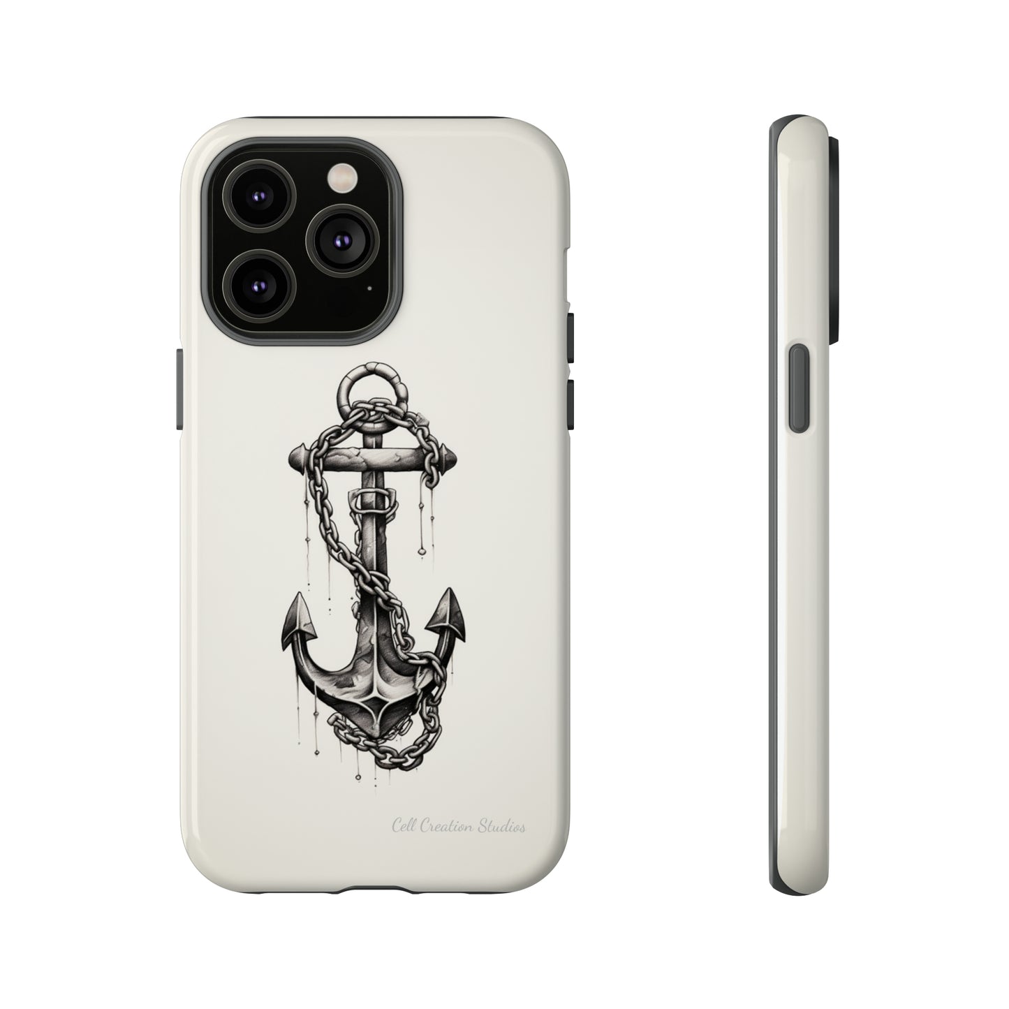 "Nautical Elegance Anchor" -Tough iPhone Cases