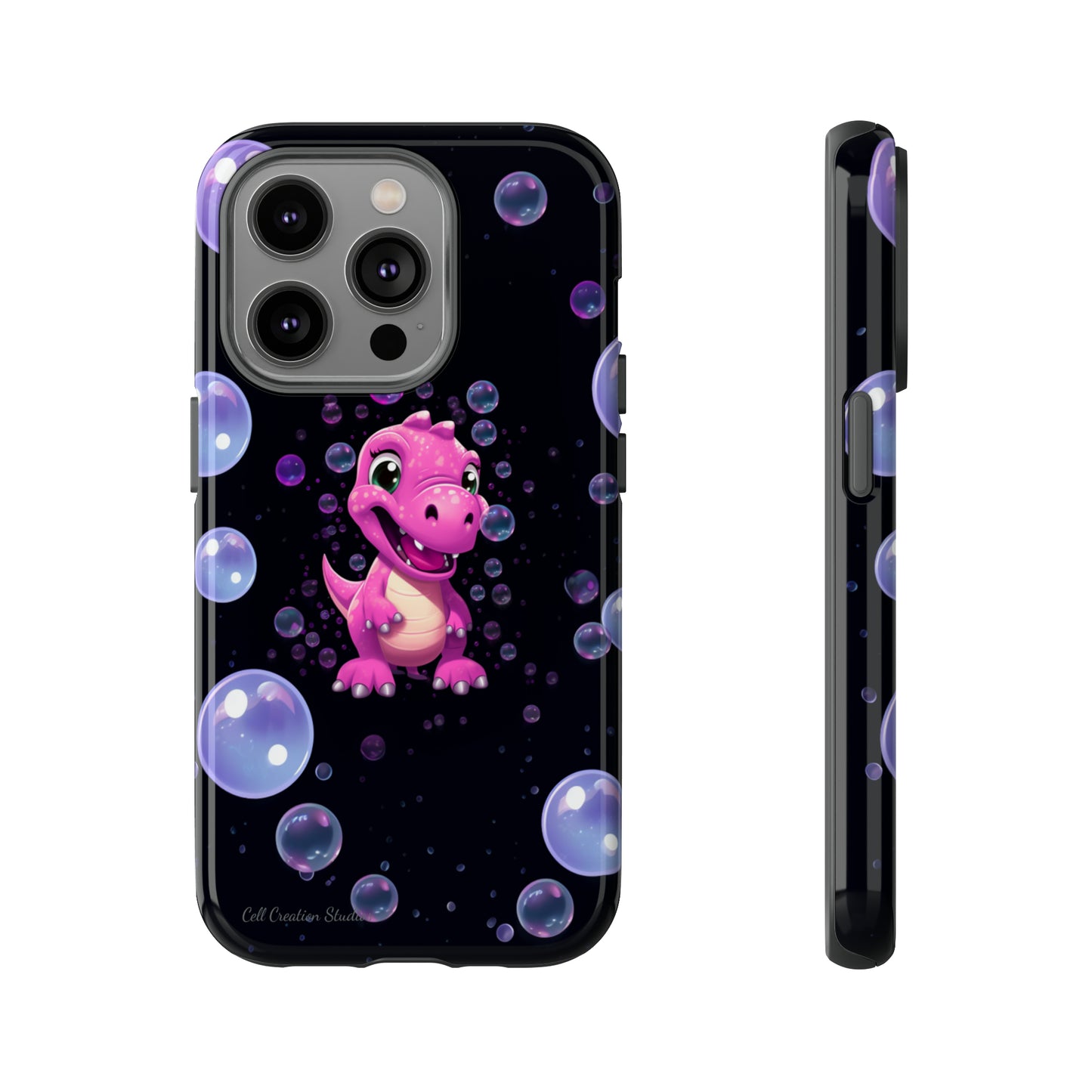 "Dino Glam" Glitter Dinosaur Phone Case -Tough Cases