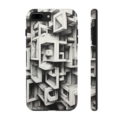 The "Geometric Right Angles" Cell Phone Case -Experience Sleek Simplicity-Tough Phone Cases