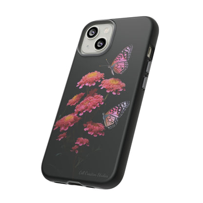 "Achillea Desert Eve Deep Rose & Butterfly" Phone Case -Tough Cases