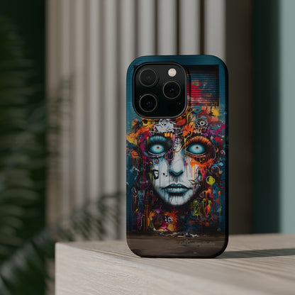 Elevate Your Style with our "Graffiti Face Concrete Wall" Phone Case -MagSafe Tough Cases