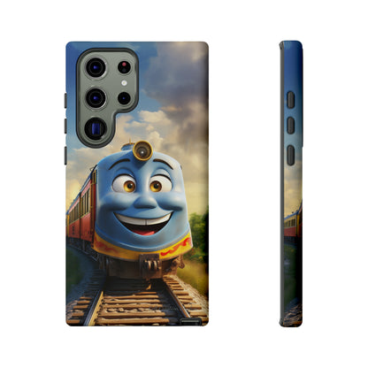 The "Smiling Blue Train" Phone Case -Tough Cases