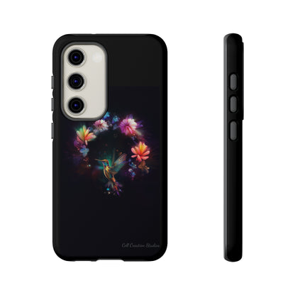 Introducing the "Floral Harmony Hummingbird" Cell Phone Case – Where Elegance Meets Nature -Tough Cases