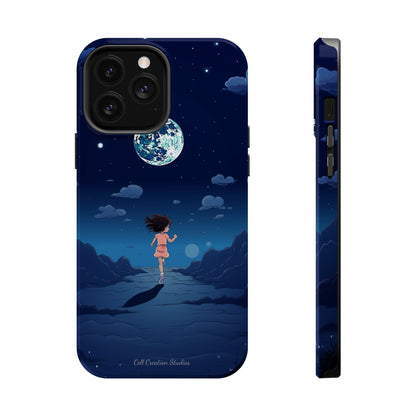 Introducing the "Moonlit Runner" Cell Phone Case – Embrace Adventure with a Captivating Lunar Design -MagSafe Tough Cases