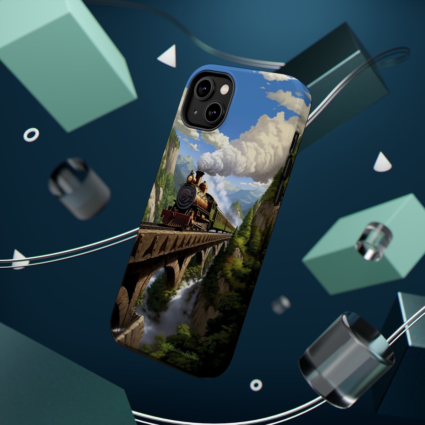 The "Scenic Mountain Train" Phone Case -MagSafe Tough Cases