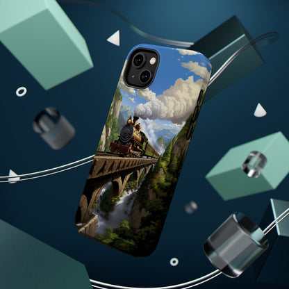 The "Scenic Mountain Train" Phone Case -MagSafe Tough Cases