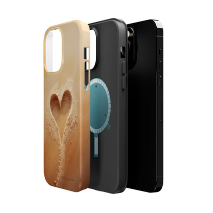 "Eternal Love: Sand Heart" Cell Phone Case -MagSafe Tough Cases