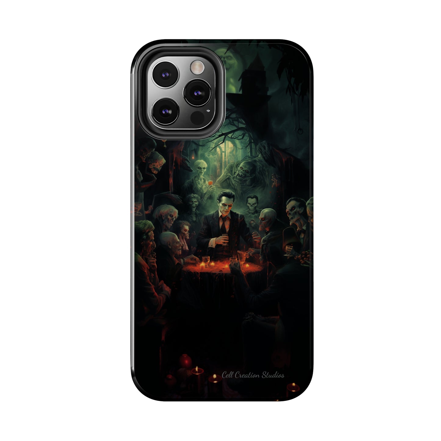 Introducing the "Ghoulish Gala" Cell Phone Case – Dracula's Halloween Soiree -Tough Phone Cases