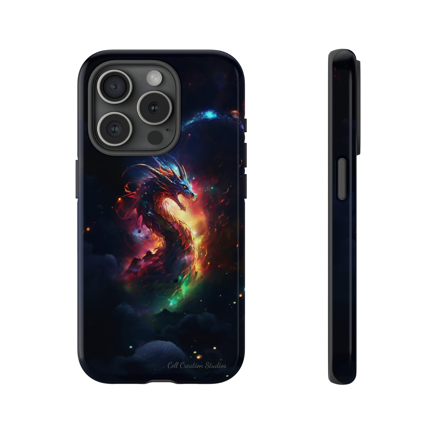 "Cosmic Dragon Unleashed" -Tough iPhone Cases