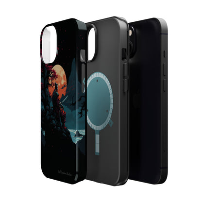 Introducing the "Moonlit Samurai Serenity" Cell Phone Case – Embrace Elegance and Strength -MagSafe Tough Cases