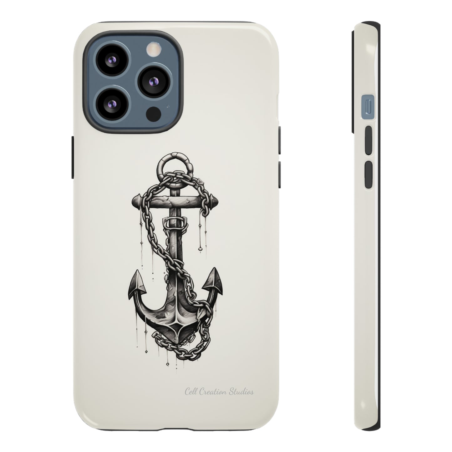 "Nautical Elegance Anchor" -Tough iPhone Cases