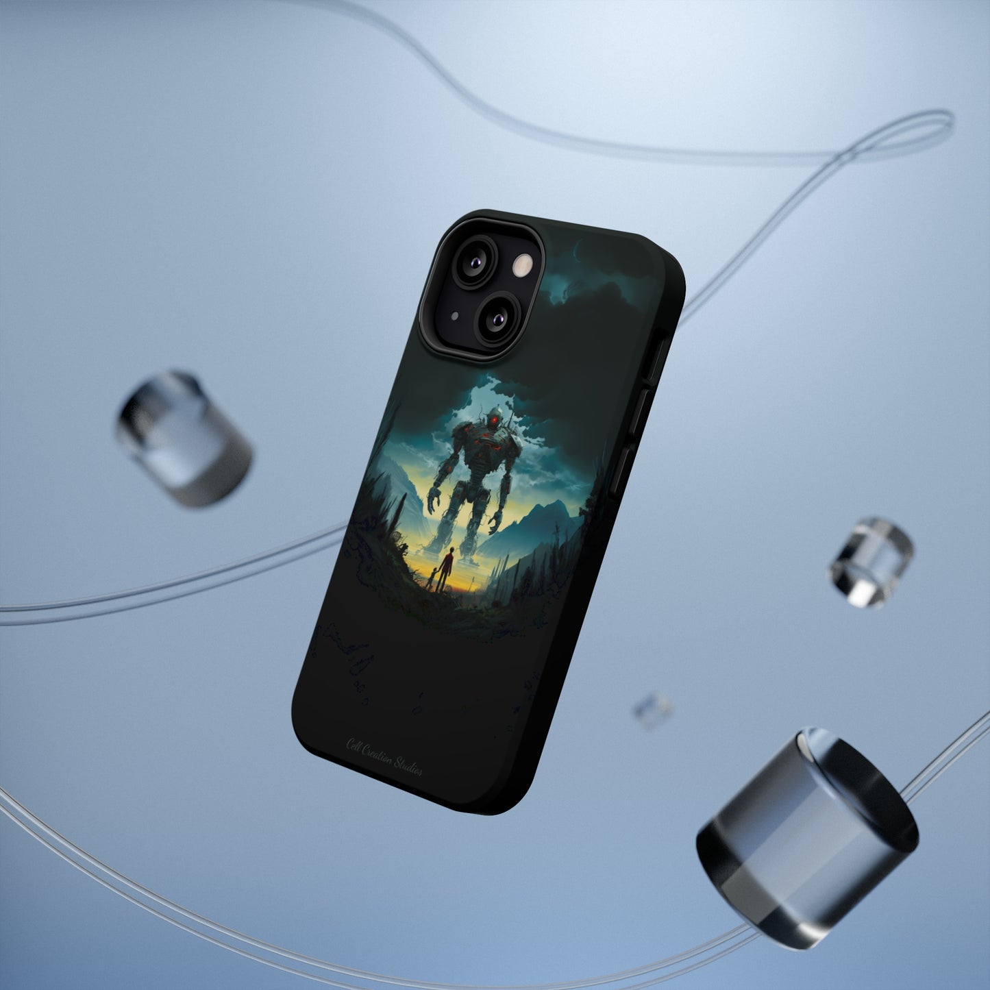 Introducing the "Rising Titan" Cell Phone Case – Witness the Astonishing Emergence of a Giant Robot! -MagSafe Tough Cases