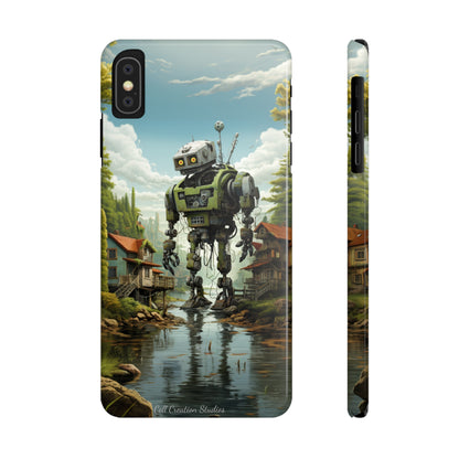 Introducing the "Robo-Rescue" Cell Phone Case – Witness a Heartwarming Scene of Robot Seeking Assistance -Slim Phone Cases