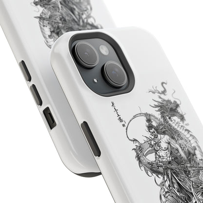 "Samurai and Dragon Sketch" -MagSafe Tough iPhone Cases