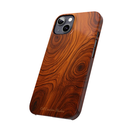 Introducing the "Natural Woodgrain" Cell Phone Case – Embrace Organic Beauty with Wood Pattern Design -Slim Phone Cases