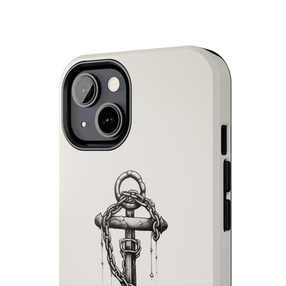 "Nautical Elegance Anchor" -Tough iPhone Cases