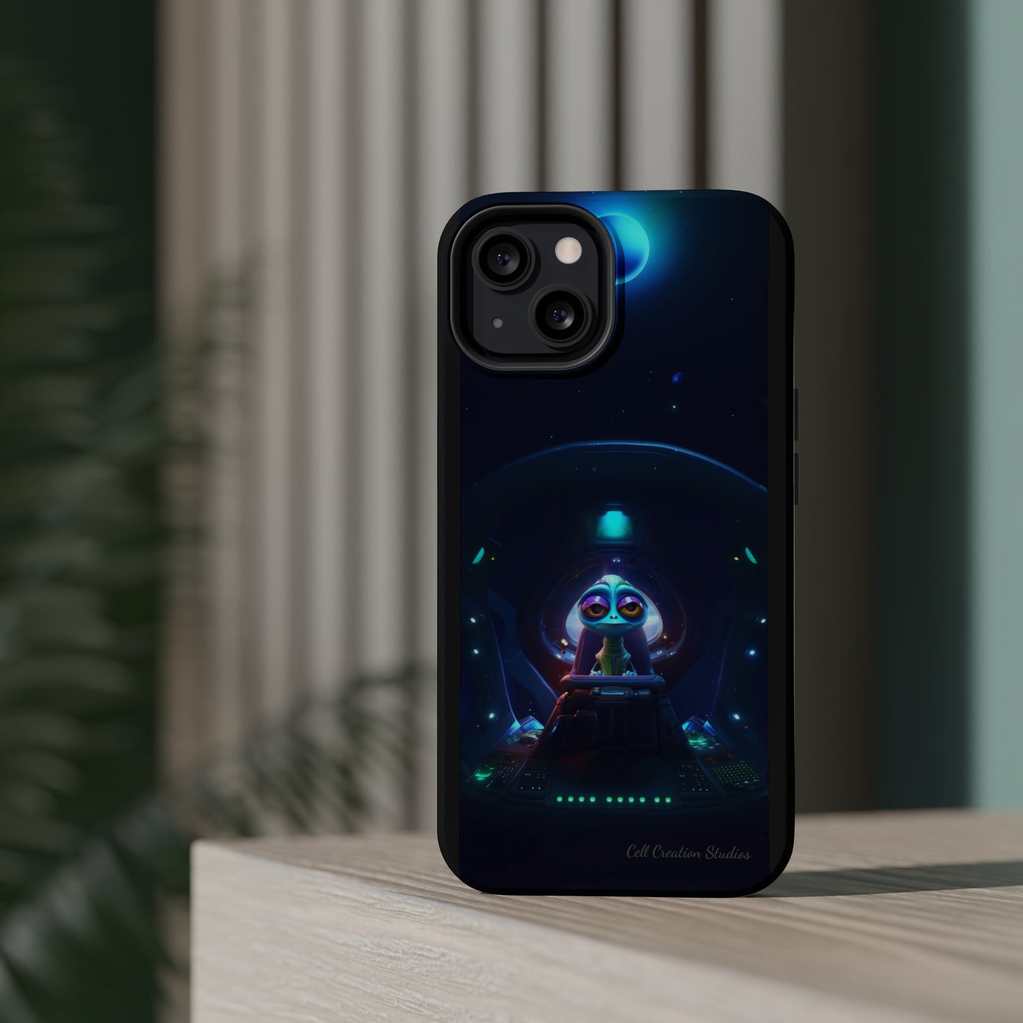 The "Cosmic Cruising Bored Alien" Phone Case -MagSafe Tough Cases