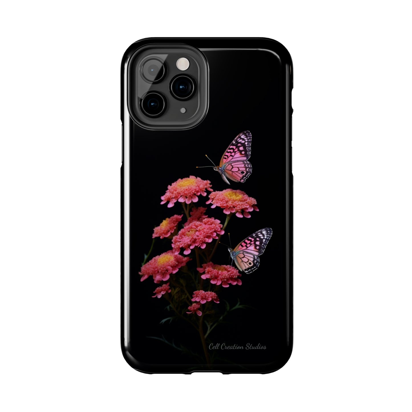 "Achillea Desert Eve Deep Rose & Butterfly" Phone Case -Tough Phone Cases