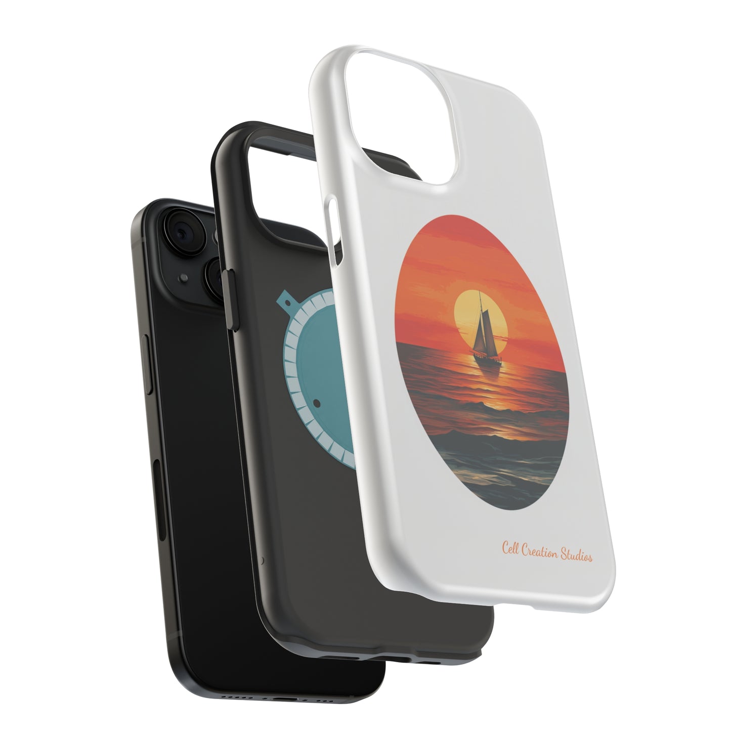 "Sailboat Sunset Serenity" -MagSafe Tough iPhone Cases