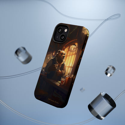 Introducing the "Bar-Hopping Bear" Cell Phone Case – Unleash Your Wild Side -MagSafe Tough Cases