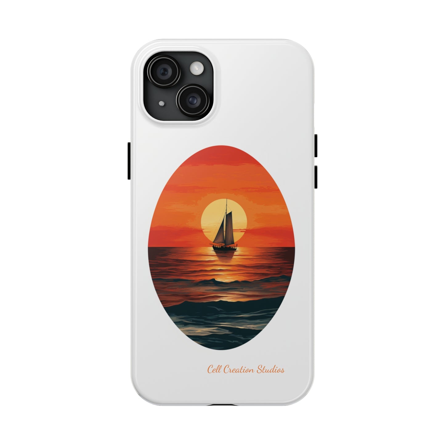 "Sailboat Sunset Serenity" -Tough iPhone Cases