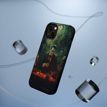 Introducing the "Dracula's Halloween Soiree" Cell Phone Case – Join the Spooky Gathering -MagSafe Tough Cases