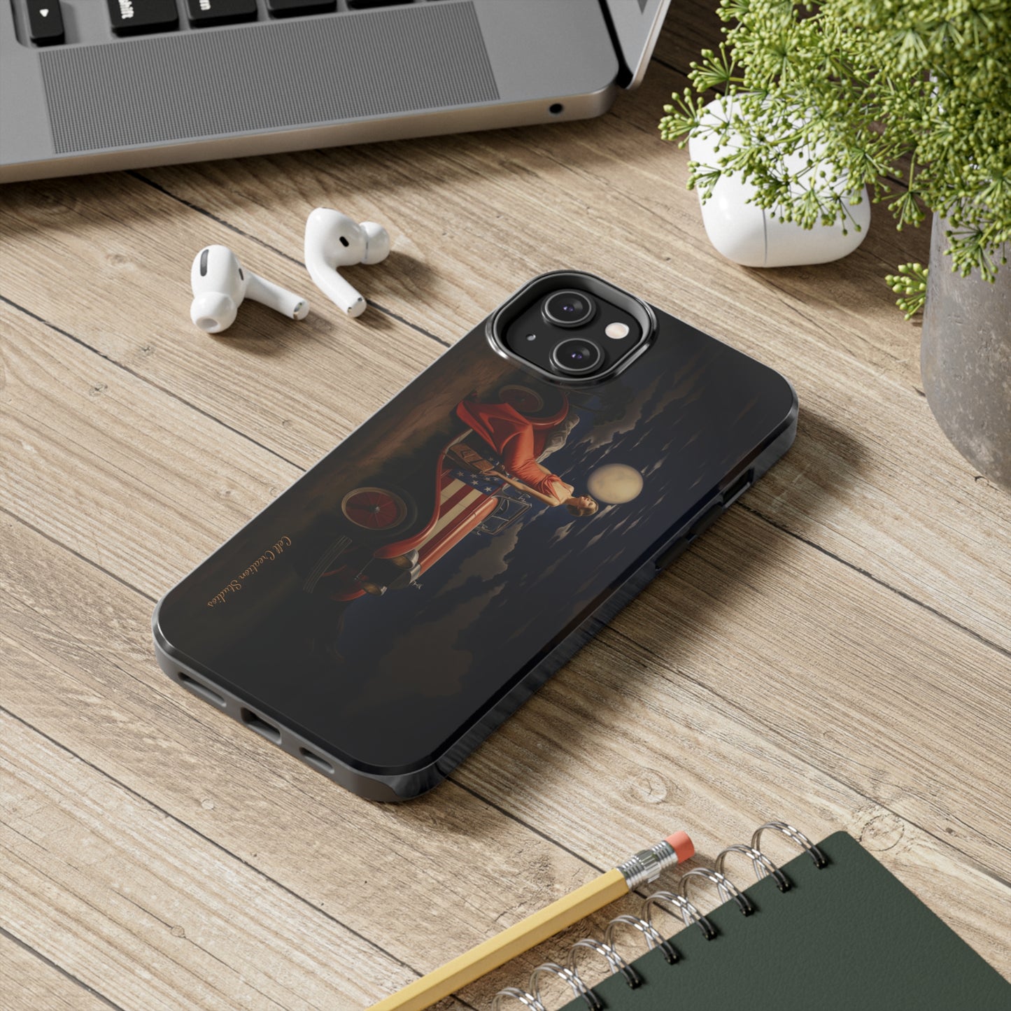 Introducing the "Desert Dreamer - 1920s Americana" Cell Phone Case – Embrace Nostalgic Elegance with Vintage Desert Charm -Tough Phone Cases