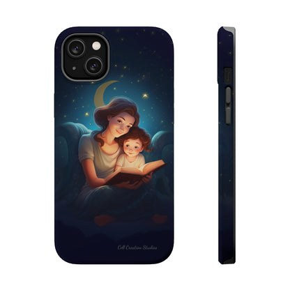 Introducing the "Bedtime Story Bliss" Cell Phone Case – Cherish Heartwarming Moments with Every Glance -MagSafe Tough Cases