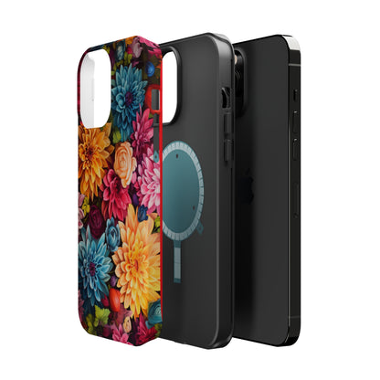 Introducing the "Floral Harmony" Cell Phone Case – Elevate Your Style with Nature's Grace -MagSafe Tough Cases