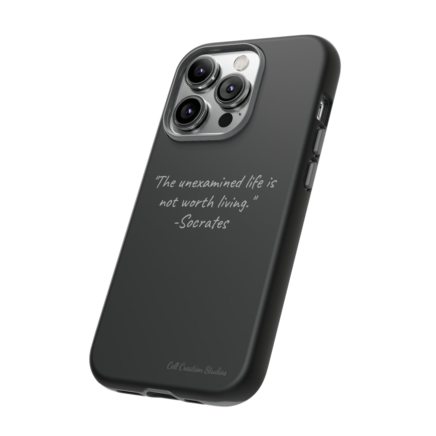 "Life's Examination" Socrates Quote Phone Case -Tough Cases