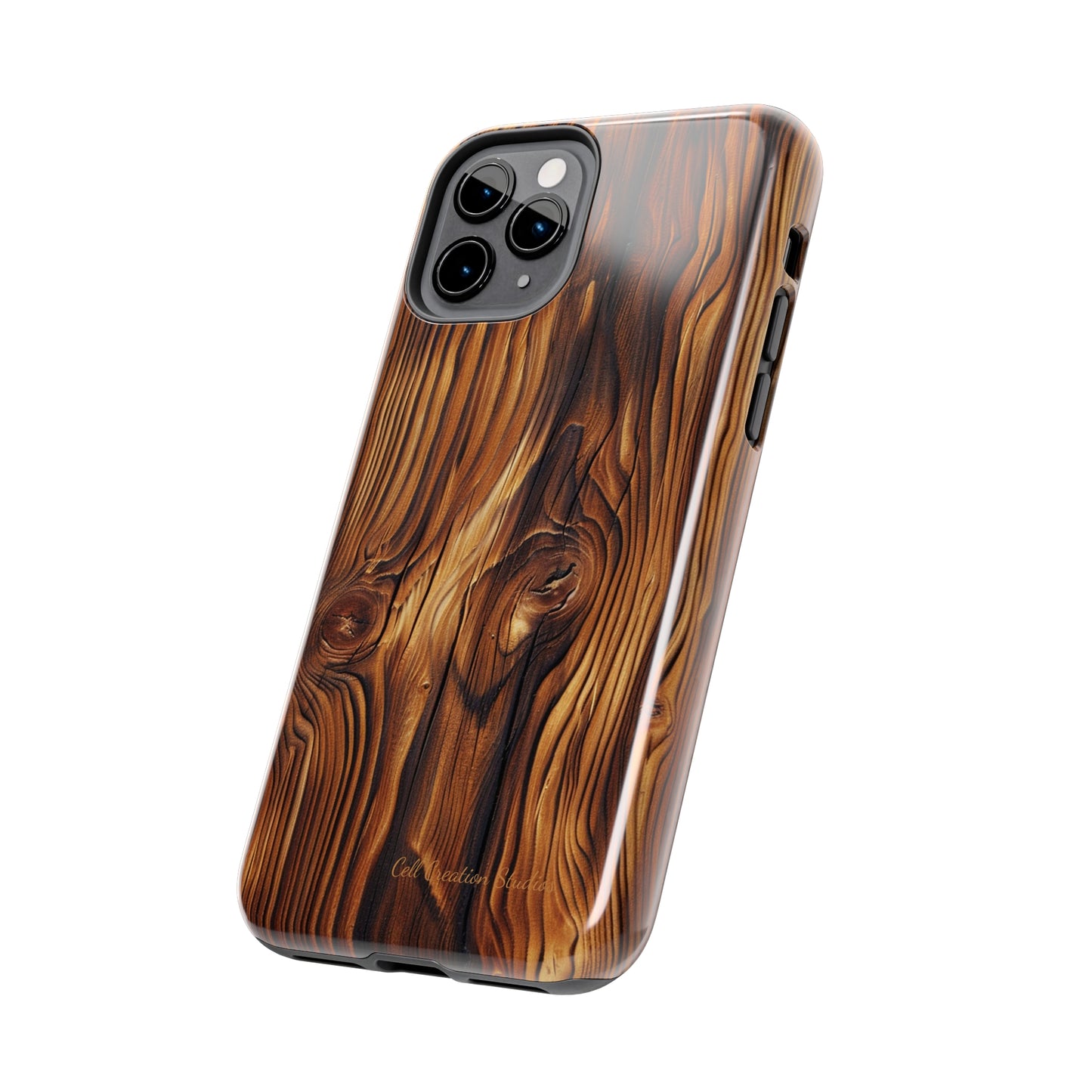 "Wood Grain Elegance" -Tough iPhone Cases