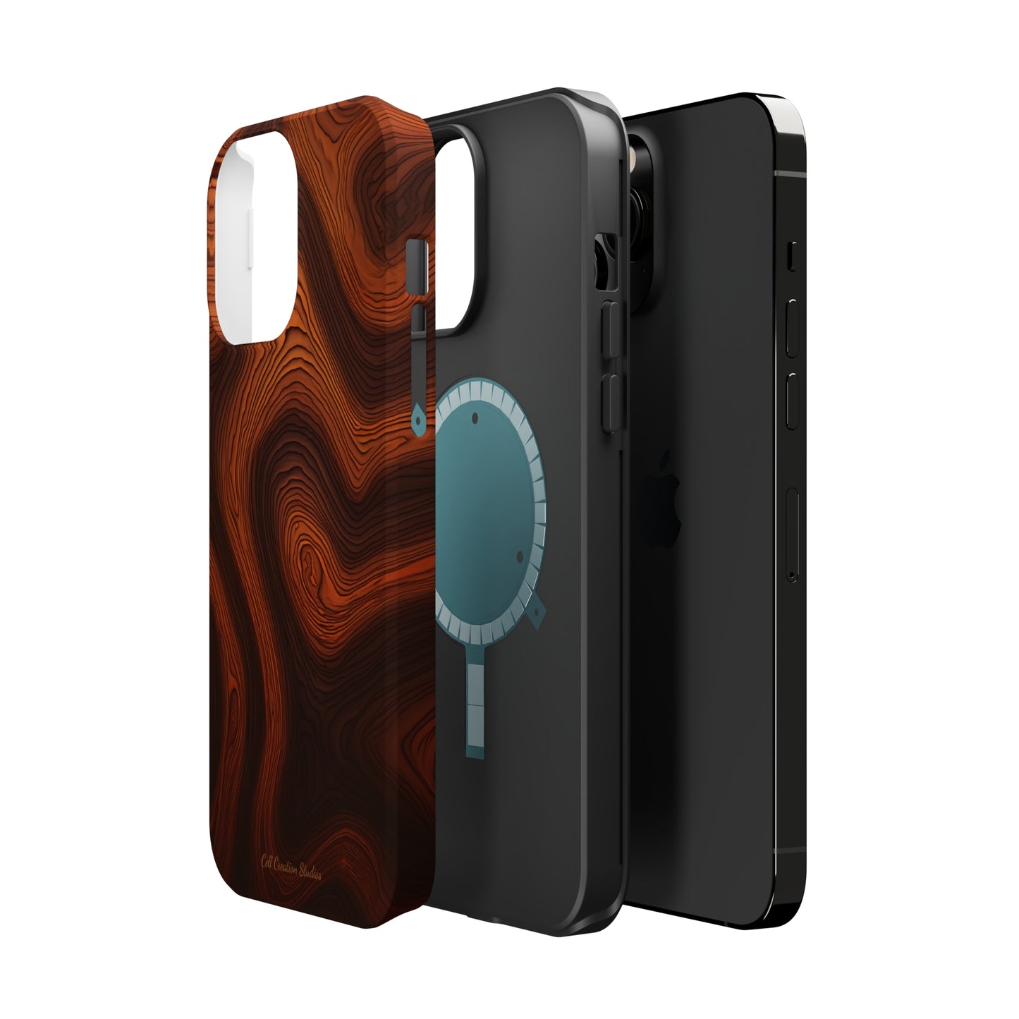 Introducing the "Natural Woodgrain" Cell Phone Case – Embrace Organic Beauty with Wood Pattern Design -MagSafe Tough Cases