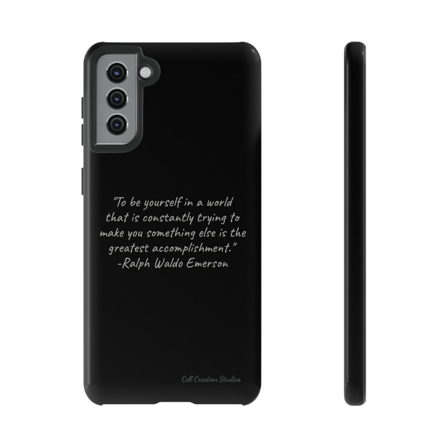 The "Embrace Your Authenticity" Ralph Waldo Emerson Quote Phone Case -Tough Cases