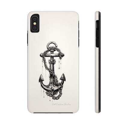 "Nautical Elegance Anchor" -Tough iPhone Cases