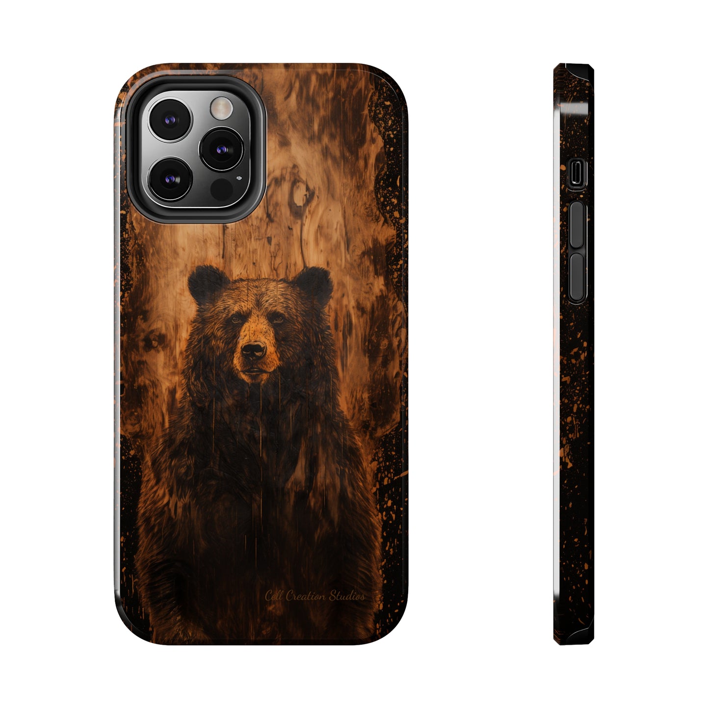 "Bear Wood Grain"-Tough Phone Cases