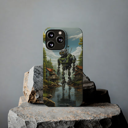 Introducing the "Robo-Rescue" Cell Phone Case – Witness a Heartwarming Scene of Robot Seeking Assistance -Slim Phone Cases