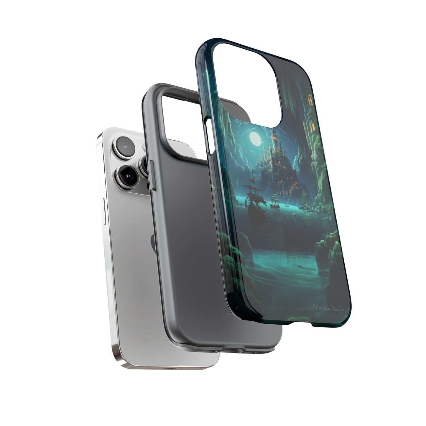 Introducing the "Moonlit Ancient City" Cell Phone Case – Explore Mysteries in the Glow of Moonlight -Tough Cases