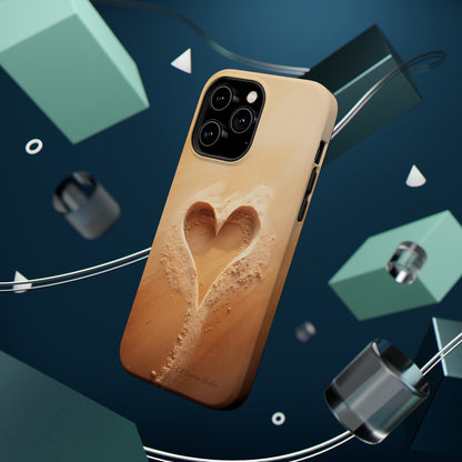 "Eternal Love: Sand Heart" Cell Phone Case -MagSafe Tough Cases