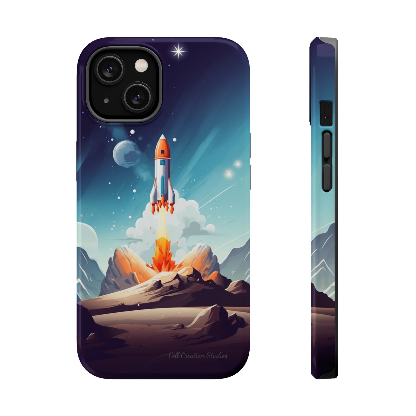 Introducing our "Galactic Odyssey" Cell Phone Case – Launch Your Device into Adventure -MagSafe Tough Cases