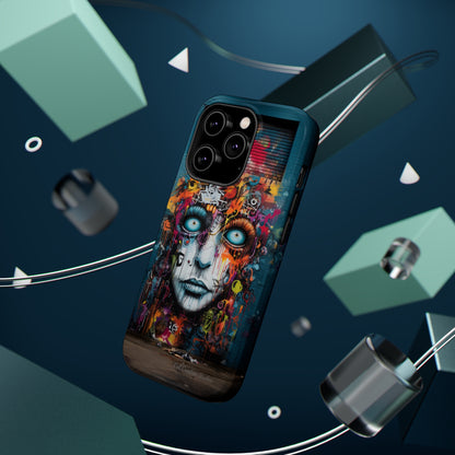 Elevate Your Style with our "Graffiti Face Concrete Wall" Phone Case -MagSafe Tough Cases