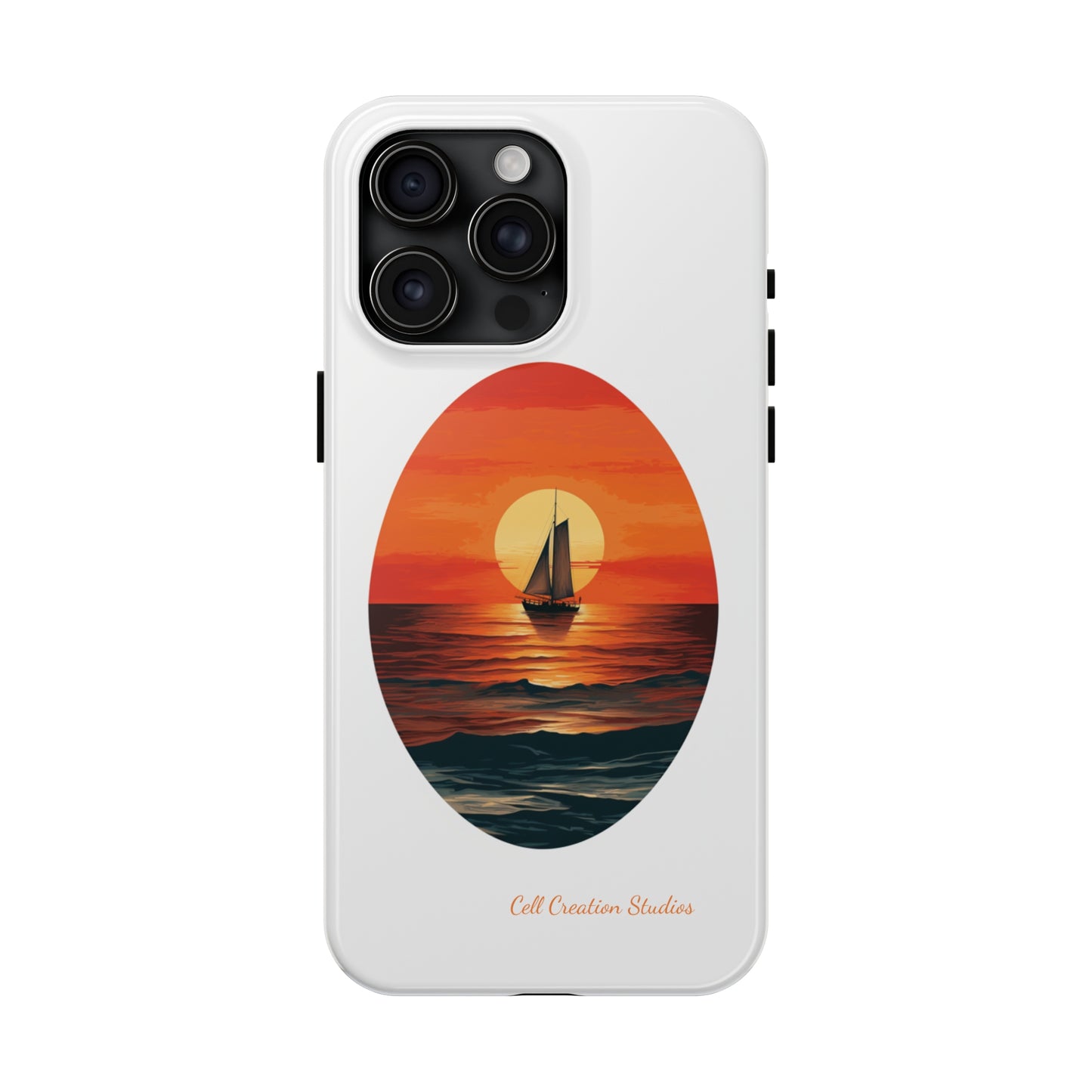 "Sailboat Sunset Serenity" -Tough iPhone Cases