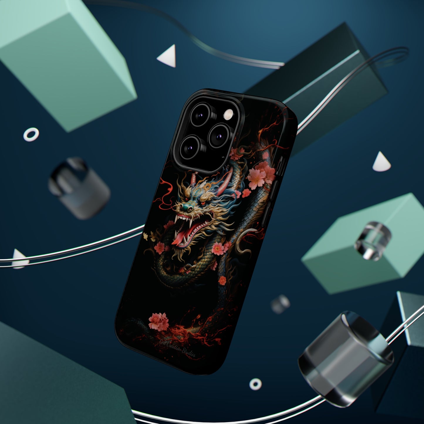 Introducing the "Mystical Japanese Dragon" Cell Phone Case – Unleash the Dragon's Power -MagSafe Tough Cases