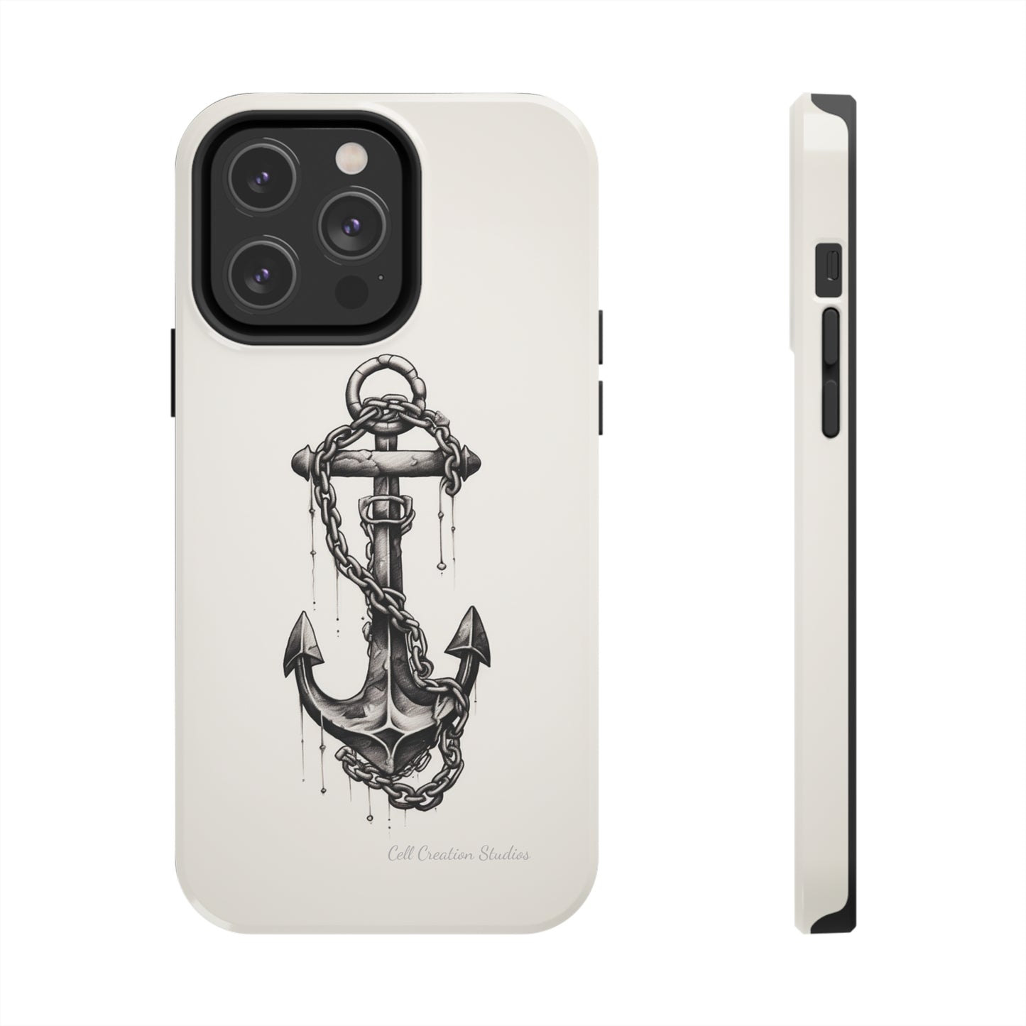 "Nautical Elegance Anchor" -Tough iPhone Cases