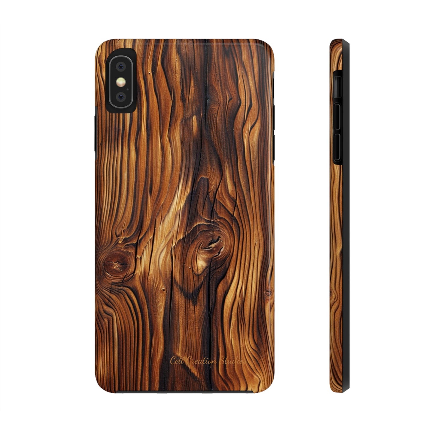 "Wood Grain Elegance" -Tough iPhone Cases