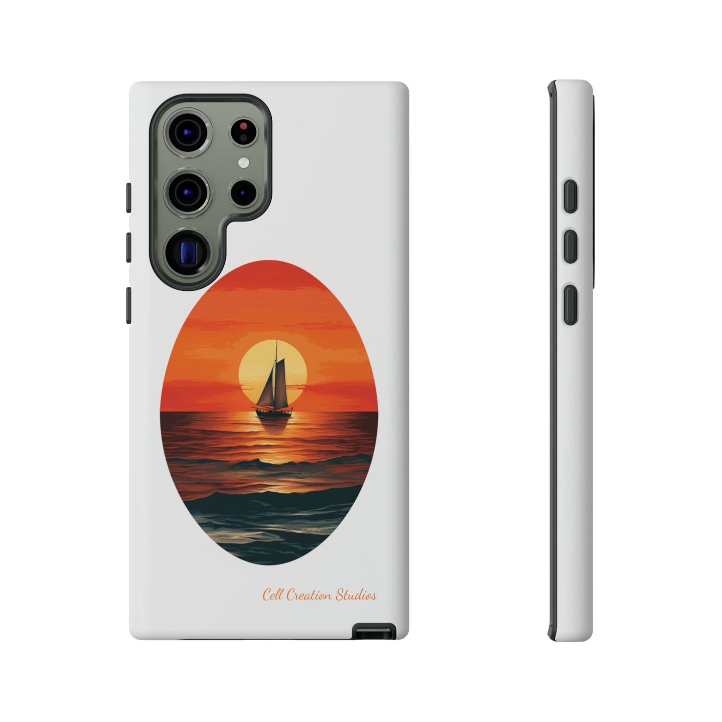 "Sailboat Sunset Serenity" -Tough Samsung Cases